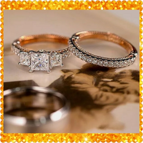 Jewelry - 💛JUST IN💛Wedding Set 18K Rose Gold 3pc Set